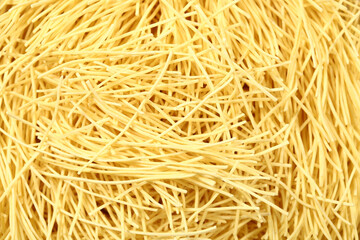 Thin vermicelli pasta as a background or wallpaper