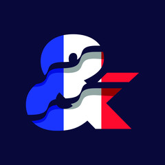 France Symbol Flag Ampersand