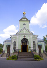 Fototapeta na wymiar Church of Seraphim of Sarov in Pushcha-Vodytsya, Kyiv region, Ukraine 