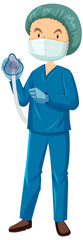 Nurse anaesthetist cartoon character