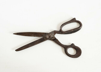 Antique rusty scissors