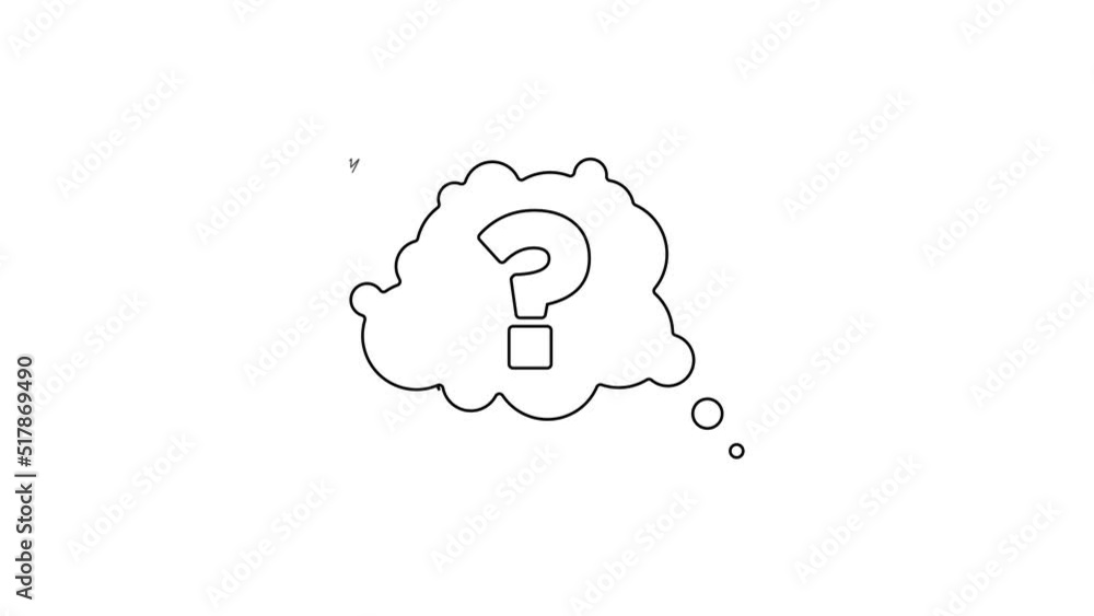 Poster black line question mark icon isolated on white background. faq sign. copy files, chat speech bubble