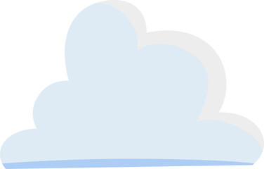 Cloud illustration. Design elements for web interface , weather forecast or cloud storage applications. White clouds set isolated on blue background. Vector illustration. Clouds silhouettes. 