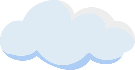 Cloud illustration. Design elements for web interface , weather forecast or cloud storage applications. White clouds set isolated on blue background. Vector illustration. Clouds silhouettes. 