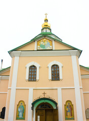 Fototapeta na wymiar Holy Trinity Motroninsky Monastery in Kholodny Yar, Ukraine