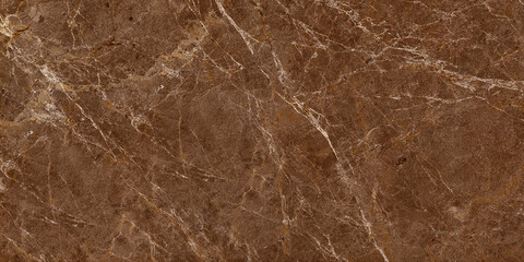 Fototapeta na wymiar New Dark Chocolate Brown Natural Marble With Light Coloured Veins For Tiles Background