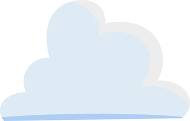 Cloud illustration. Design elements for web interface , weather forecast or cloud storage applications. White clouds set isolated on blue background. Vector illustration. Clouds silhouettes.