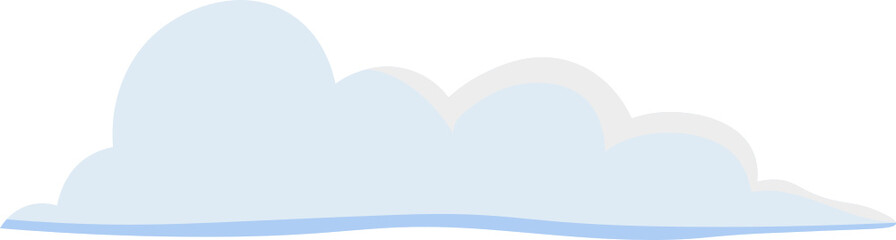 Obraz premium Cloud illustration. Design elements for web interface , weather forecast or cloud storage applications. White clouds set isolated on blue background. Vector illustration. Clouds silhouettes.