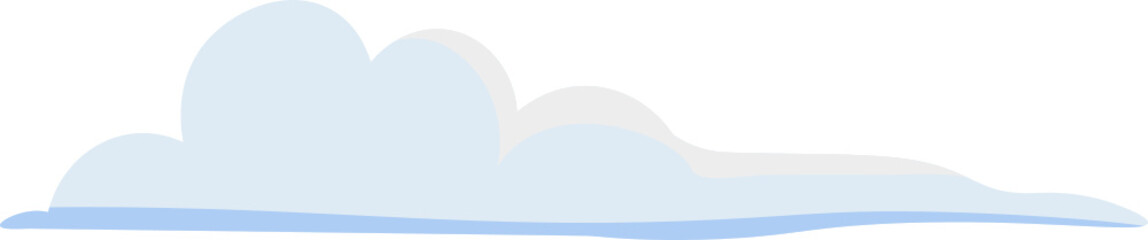 Obraz premium Cloud illustration. Design elements for web interface , weather forecast or cloud storage applications. White clouds set isolated on blue background. Vector illustration. Clouds silhouettes.