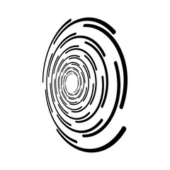 Concentric circulating, circle line and point. Abstract vortex line and dot background. Illustration for design