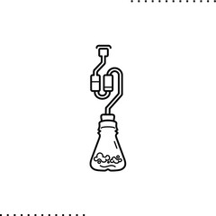 bio-cultivation and fermentation of microorganisms, bioengineering icon
