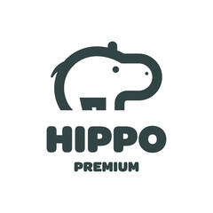 Hippo Cute Logo