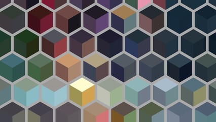 cube background. Abstract background with a 3D pattern in colors. Vector illustration.