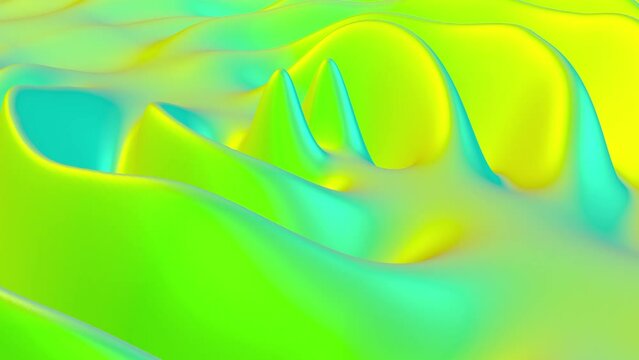 Green wave Abstract fluid liquid surface flow background able to loop seamless 4k