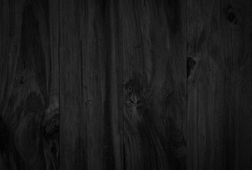 Abstract vignette black wood texture high quality close up. Dark furniture plank material wallpaper.	