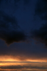 Fototapeta premium Beautiful summer sunset in the sky