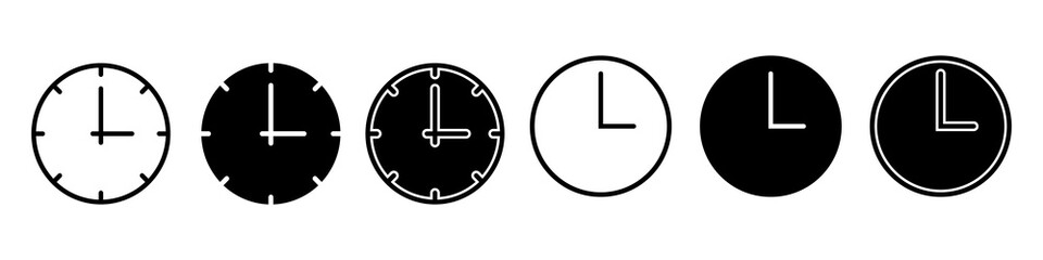 Wall Clock icon vector set. Time illustration sign collection. Watch symbol or logo.