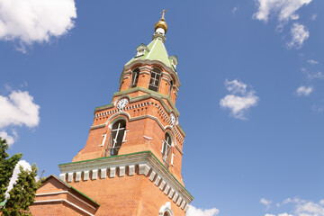 Fototapeta na wymiar Orthodox Church and monastery in the Lipetsk region