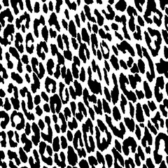 Vector black leopard, cheetah and jaguar print seamless pattern. Animal skin print seamless pattern design.