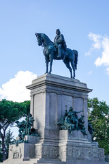 Obraz premium ジュゼッペ・ガリバルディ騎馬像（ローマ）