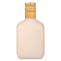 Frosted glass cosmetic bottle mockup isolated on white background for shampoo, cream, shower gel.
