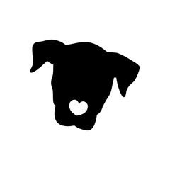 Pit bull icon vector. Dog illustration sign home pet symbol or logo.
