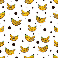 beautiful seamless repeat banana. Banana Background Vector