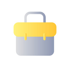 Business case flat gradient color ui icon. Employment. Commerce and marketing. Travel luggage. Simple filled pictogram. GUI, UX design for mobile application. Vector isolated RGB illustration