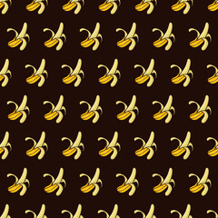 seamless repeat banana. Banana Vector Illustration