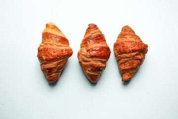 tasty croissant for breakfast, french food