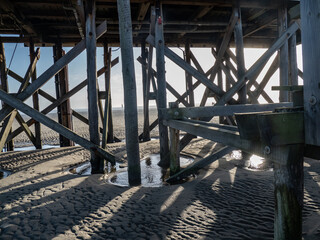 North Sea landscape in Sankt Peter-Ording, Germany