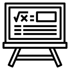 Blackboard line icon. Can be used for digital product, presentation, print design and more.