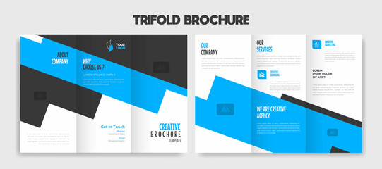 Fototapeta na wymiar creative editable trifold brochure template design vector