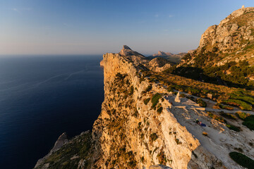 Mirador de Sa Creueta, punta de La Nao,peninsula de Formentor, Pollença, Parque natural de la...