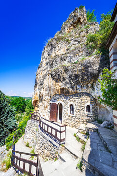 Basarbovo, Bulgaria. Medieval bulgarian cave orthodox monastery