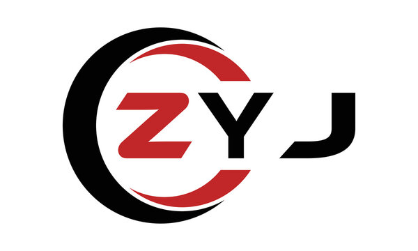 ZYJ swoosh three letter logo design vector template | monogram logo | abstract logo | wordmark logo | letter mark logo | business logo | brand logo | flat logo | minimalist logo | text | word | symbol