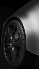 Close up metallic colors sport wheel SUV car model 3D rendering vehicle wallpaper backgrounds