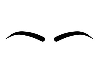 Vector flat eye brows isolated on white background