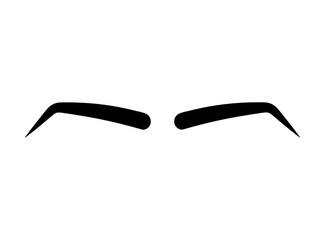 Vector flat eye brows isolated on white background