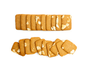 Ginger Snap Isolated, Rectangular Ginger Nut, Biscuit Square Cookies
