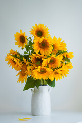 Ukrainian patriotic flowers from the fields. Support for Ukraine and symbols of freedom and harvest