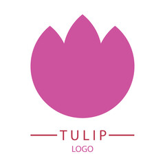 Tulip Flower Company Logo Symbol of Spring and Love