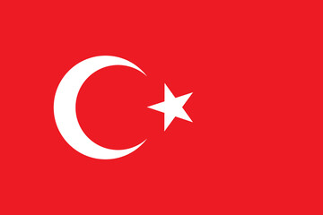 Vector flat Turkish Turkey flag