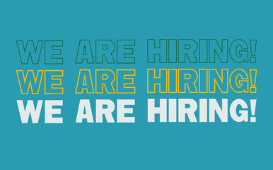 Vector of the we are hiring concept