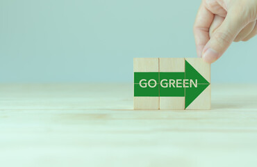 Green business. Sustainable environmental development to limit global warming and climate change....