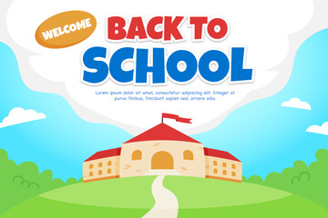Back to school horizontal background