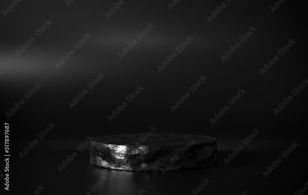Poster blank exhibition stage backdrop or empty product shelf. rock pedestal of platform display modern sta