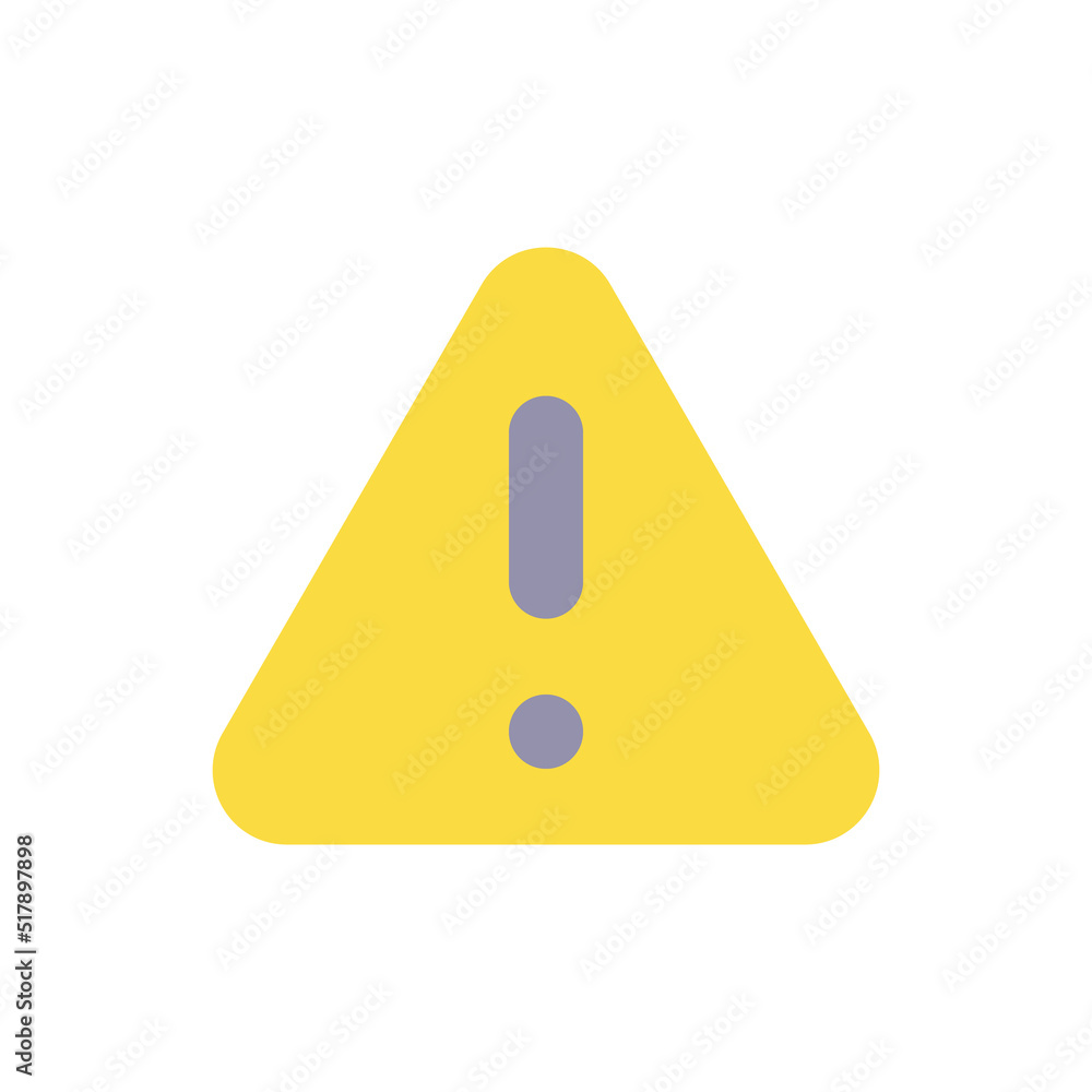 Poster triangle shaped caution sign flat color ui icon. notification alert. exclamation. potential danger. 
