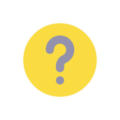 Question mark flat color ui icon. Identify unknown device. Support page. Fix problem. Assistance. Simple filled element for mobile app. Colorful solid pictogram. Vector isolated RGB illustration