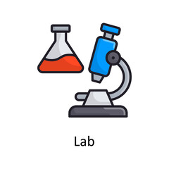 Fototapeta premium Lab vector Filled Outline Icon Design illustration. Medical Symbol on White background EPS 10 File